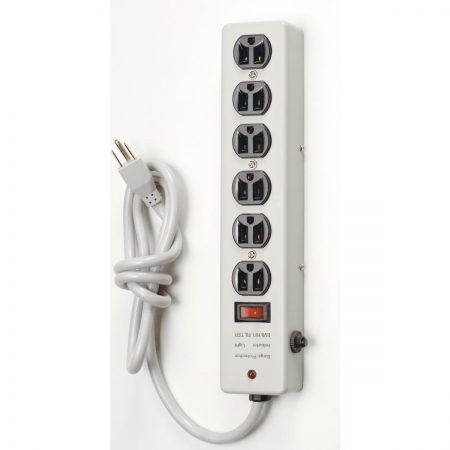 SATCO 6 Outlet Indoor Extension Cord 4Ft White